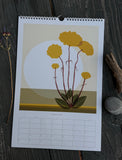 2027 Western Wildflower Wall Calendar – Hand Illustrated Minimal, Mid Century Modern Art, California Inspired
