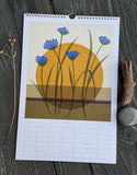 2027 Western Wildflower Wall Calendar – Hand Illustrated Minimal, Mid Century Modern Art, California Inspired
