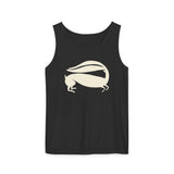 Black Ghost Rabbit Tank -  Minimal Wildlife Graphic Tank by Diana Fayt
