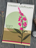 2027 Western Wildflower Wall Calendar – Hand Illustrated Minimal, Mid Century Modern Art, California Inspired