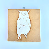 Golden Owl-Large Square Wall Plaque