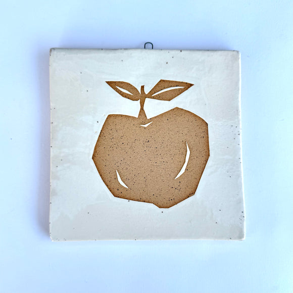 Golden Apple-Large Square Wall Plaque