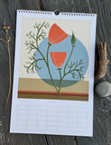 2027 Western Wildflower Wall Calendar – Hand Illustrated Minimal, Mid Century Modern Art, California Inspired