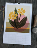 2027 Western Wildflower Wall Calendar – Hand Illustrated Minimal, Mid Century Modern Art, California Inspired