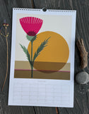 2027 Western Wildflower Wall Calendar – Hand Illustrated Minimal, Mid Century Modern Art, California Inspired