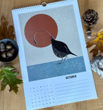 California Sierra Wildlife 2026 Calendar – Hand Illustrated Mid Century Modern Wall Art