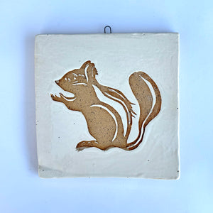 Golden Squirrel-Large Square Wall Plaque