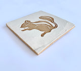 Golden Squirrel-Large Square Wall Plaque