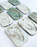 Large Folk Heart Wall Tile