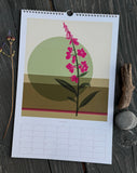 2027 Western Wildflower Wall Calendar – Hand Illustrated Minimal, Mid Century Modern Art, California Inspired