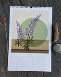 2027 Western Wildflower Wall Calendar – Hand Illustrated Minimal, Mid Century Modern Art, California Inspired