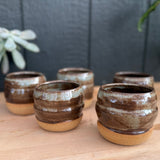 Shiny Brown & Turquoise Cups