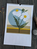 2027 Western Wildflower Wall Calendar – Hand Illustrated Minimal, Mid Century Modern Art, California Inspired