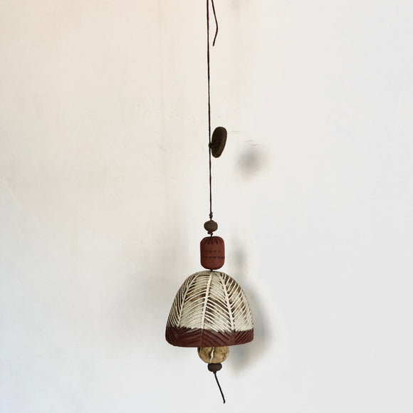 Small Ivory & Red Herringbone Belle Chime No.4