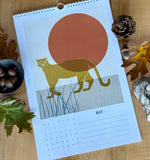 California Sierra Wildlife 2026 Calendar – Hand Illustrated Mid Century Modern Wall Art