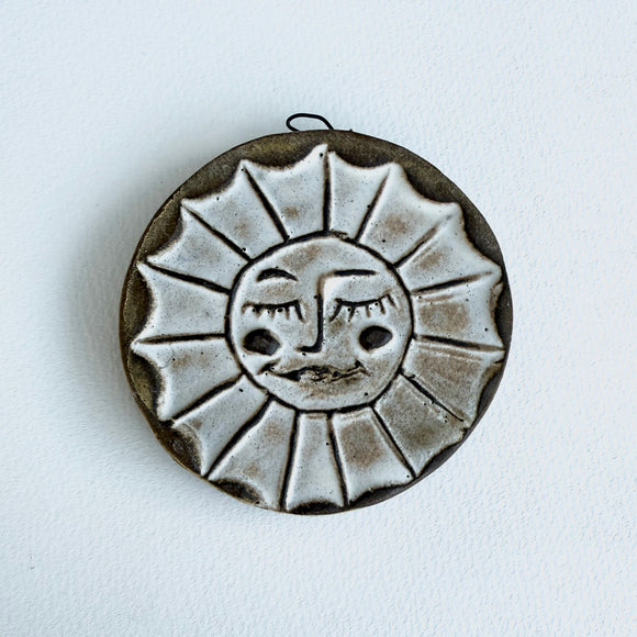 White Smiling Sun- Wall Tile