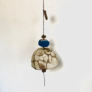 Medium Faceted Brown, Blue & Ivory Belle Chime No.12