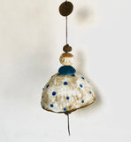 Medium White & Blue Polka Dot Belle Chime No.9