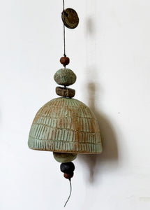 Large Turquoise Grid Belle Chime