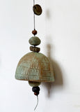 Large Turquoise Grid Belle Chime