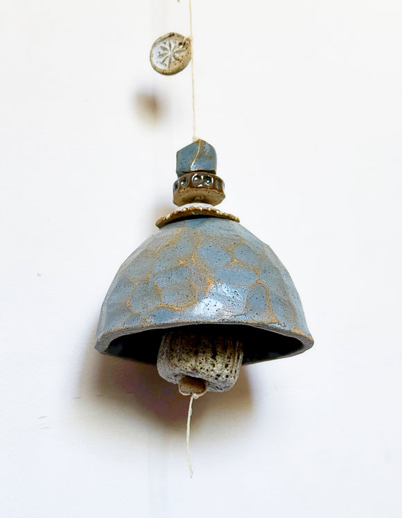 Large Faceted Teal Belle Chime