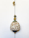 Large Faceted Ivory & Turquoise Belle Chime