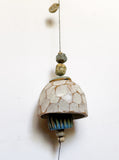 Large Faceted Ivory & Turquoise Belle Chime