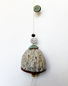 Large Speckled Tan & Turquoise Belle Chime