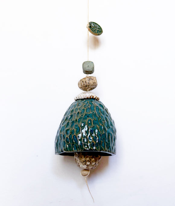 Large Shiny Teal Turquoise Belle Chime