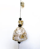 Large Faceted White & Brown Belle Chime