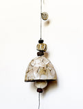 Large Faceted White & Brown Belle Chime