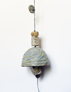 Small Carved Ice Blue Belle Chime