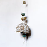 Large White & Turquoise Tiny Facet Belle Chime