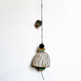 Extra Small Carved White  & Turquoise Belle Chime