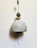 Large White & Turquoise Stipe & Herringbone Belle Chime