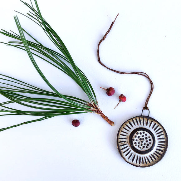 Handcrafted Ceramic Round Star Ornament