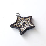 Handcrafted Ceramic Snowflake Star Ornament