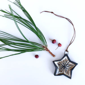 Handcrafted Ceramic Bright Star Ornament