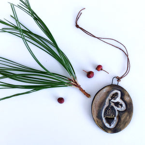 Handcrafted Ceramic Acorn Ornament