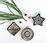 Handcrafted Ceramic Round Star Ornament