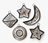 Handcrafted Ceramic Diamond Star Ornament