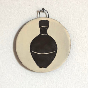 Vase - Medium Round Wall Plaque