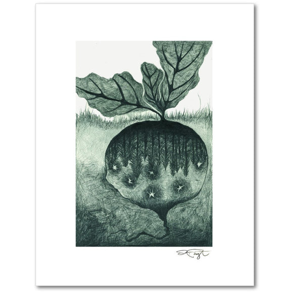Turnip Landscape Fine Art Giclee Print