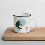 Strawberry Crow Enamel Mug