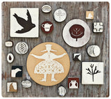 Folk Tree-Medium Round Wall Plaque