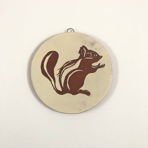 Large Round Red Squirrel Wall Plaque